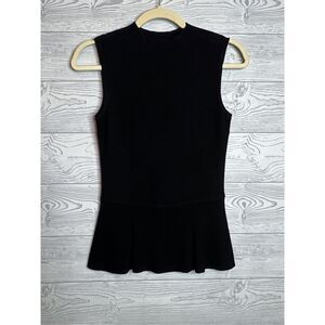 Talbots, sleeveless, black ribbed, size P